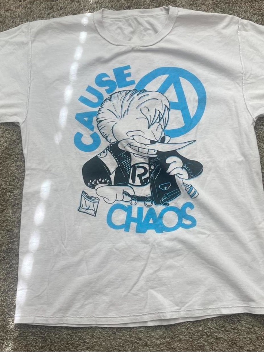 A Global Threads, woody woodpecker “Cause Chaos” shirt